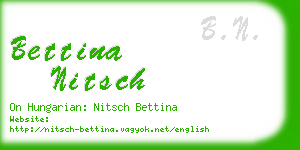 bettina nitsch business card